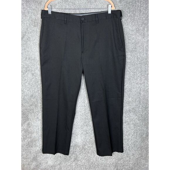 Haggar Cool Right Performance Flex Classic Fit Dress Pants Mens Size 38x30 Black - Picture 1 of 9